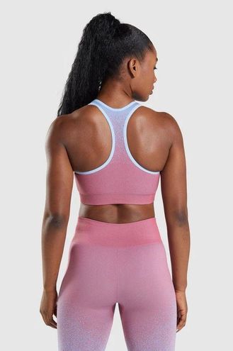 Gymshark ADAPT OMBRE SEAMLESS Padded SPORTS BRA Small Rose Pink