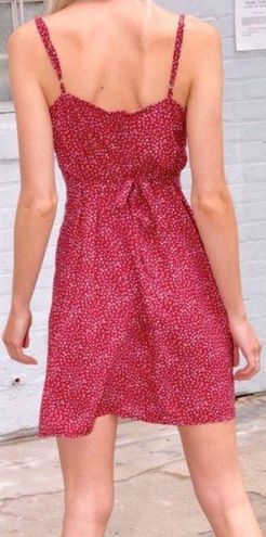 BRANDY MELVILLE COLLEEN Dress Red Floral FLAWS PLEASE READ LISTING £5.00 -  PicClick UK