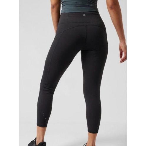 Athleta XL Women Rainier Unbrushed 7/8 Tight Black XL Leggings