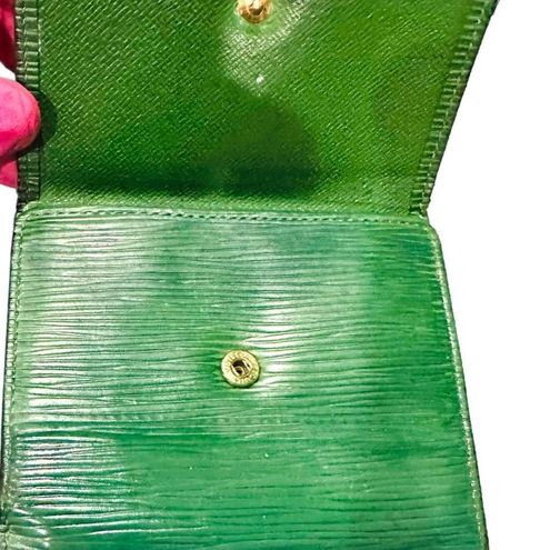 Louis Vuitton w/ COA Vintage Circa 1991 Green Epi Leather Wallet Bag  Cardholder - $320 - From Sarah