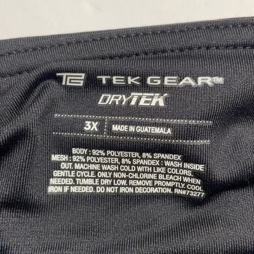 Tek Gear Tell Gear Black Pocket Drytek Capri legging pant size 3X