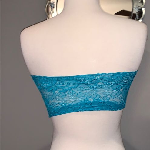 Zenana Outfitters Turquoise Blue Lace Bralette Bandeau - $14