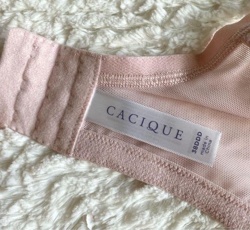 Cacique NWOT Lightly Lined French Balconette Bra Size 38DDD Floral