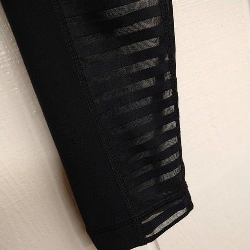 90 Degree by Reflex - Black Leggings w/ Mesh Inset - Hidden Pocket