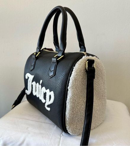 Juicy Couture Sherpa Faur Fur Speedy Flashback Satchel Crossbody Bag Black  - $78 New With Tags - From Refashionista