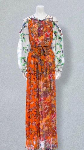 Tory Burch NWT Runway Shasta Ruffle Floral Dress Orange Size 6 - $266 (61%  Off Retail) New With Tags - From ModernFit