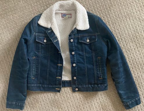Old Navy Sherpa Jean Jacket Blue Size M 