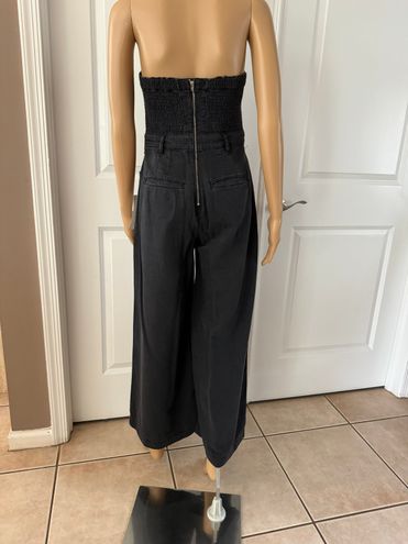 Pilcro Strapless Polished Wide-Leg Jumpsuit  How to look classy, Wide leg  denim, Wide leg jumpsuit