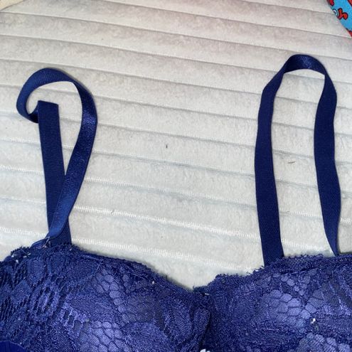 SheIn 42C Underwire Balconette Bra Blue - $13 - From Rayna