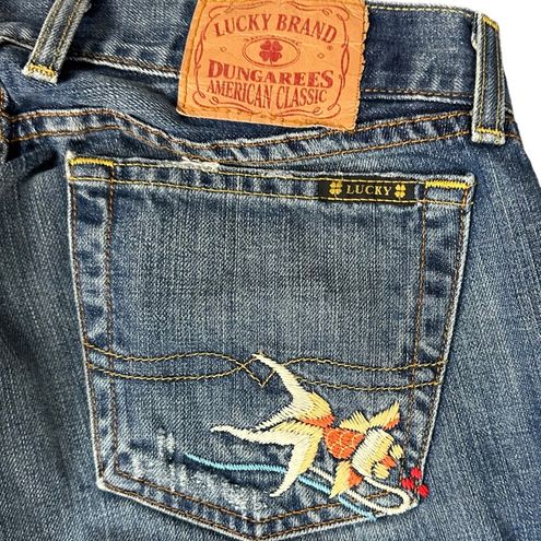 Lucky Brand, Jeans, Vintage Y2k Button Up Lucky You Fly Low Rise  Embroidered Bootie 9s Flares