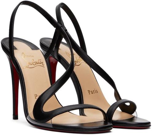 Christian Louboutin Rosalie Leather Sandals 100 - Black - 37