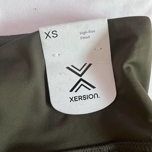 Xersion Dark Spruce High Rise Quick Dry Ankle Leggings XS NWT