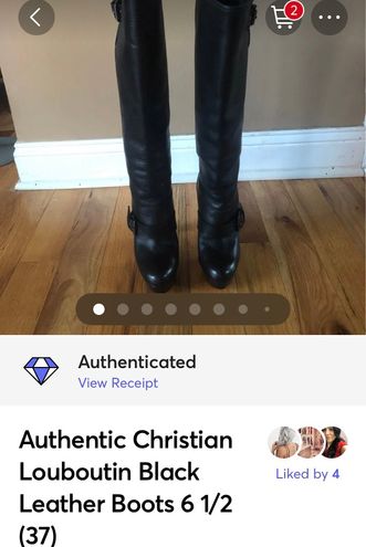 Christian Louboutin Authenticated Leather Boots