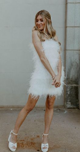 12th Tribe Chanel White Feather Mini Dress — Bridal Dress Size XS - $22  (85% Off Retail) New With Tags - From Hailey