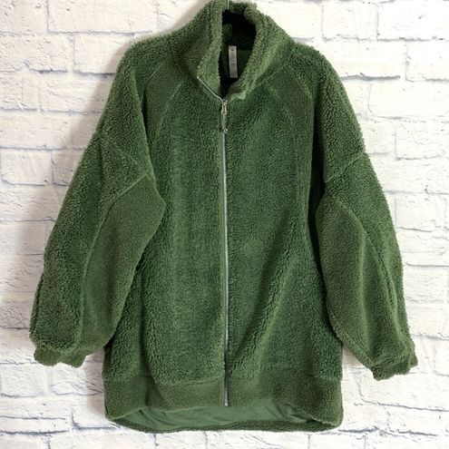 Long Textured Fleece Jacket