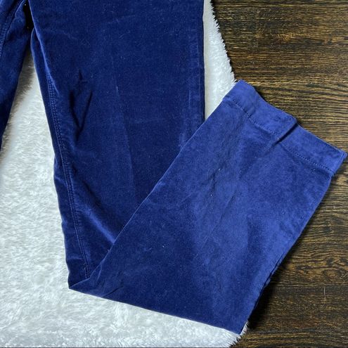 Soft Surroundings Soft Surrounding Navy Blue Velvet Straight Leg