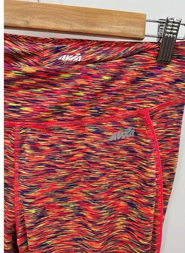 Avia Neon Pink Orange Printed Activewear Leggings Women's Size Medium M -  $12 - From Taylor