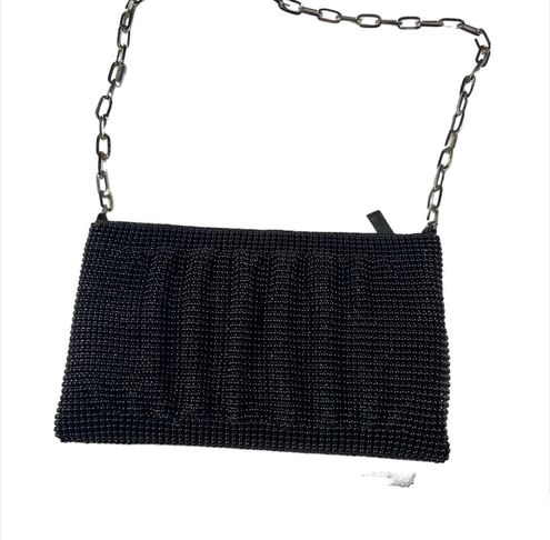 La Regale Clutch Purse Black Beaded