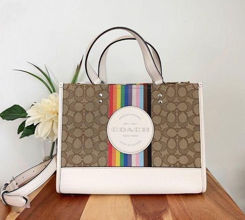 COACH®  Dempsey Carryall In Signature Jacquard With Rainbow