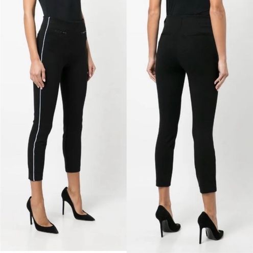 NWT SPANX the Perfect Pant size Medium Petite Ankle Piped Skinny Classic  Black