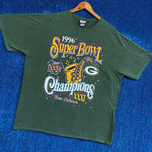 Vintage Green Bay Packers Super Bowl XXXI Champions Long Sleeve Shirt Sz  Large