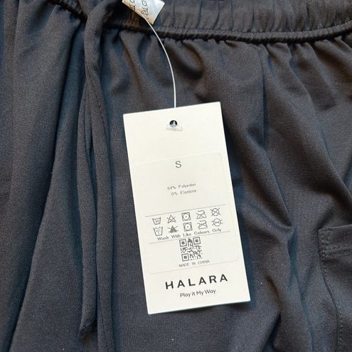 NWT Halara Black Play It My Way Drawstring Joggers with Pockets