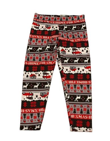 No Boundaries NWT Christmas Faux Fur Lined Leggings Retro Jeep 3X