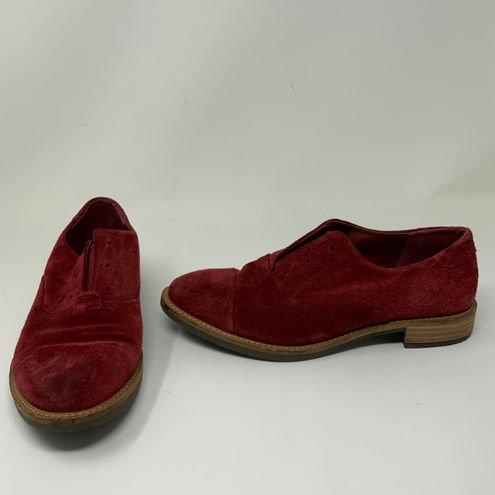 Ecco Sartorelle Tailred Genuine Suede No Lace On Loafers Shoes Red Size 7.5 - $44 From Galore