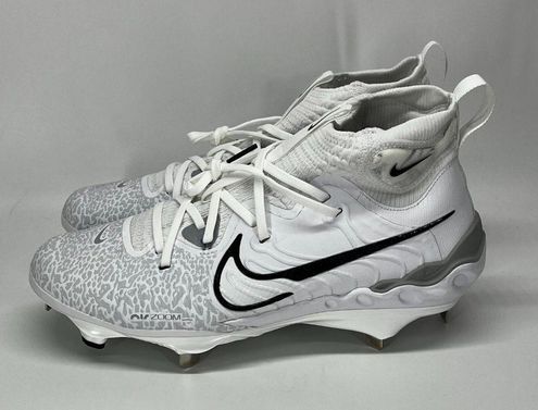 Nike Alpha Huarache NXT White Black Grey Baseball Cleats Mens 10.5 -  DJ6517-100