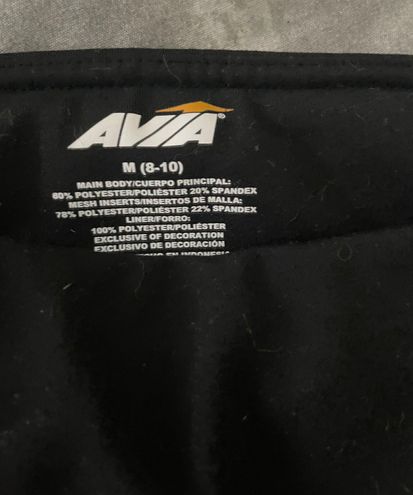 Avia Black Womens Size M Leggings