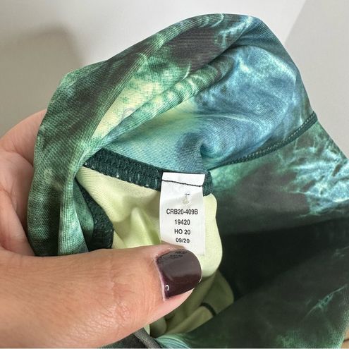 NWT CARBON38 Green Distorted Tie Dye High Rise Leggings. Size XXS