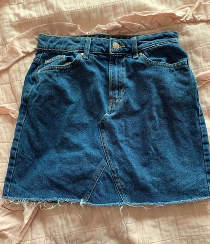 high waisted denim skirt primark