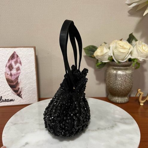 La Regale Vintage Black Beaded Convertible Mini Bag Evening Purse - $19 New  With Tags - From Leinna