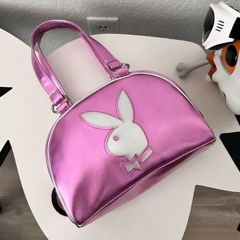 Vintage Playboy Bunny Double Handle Duffle Bag... - Depop