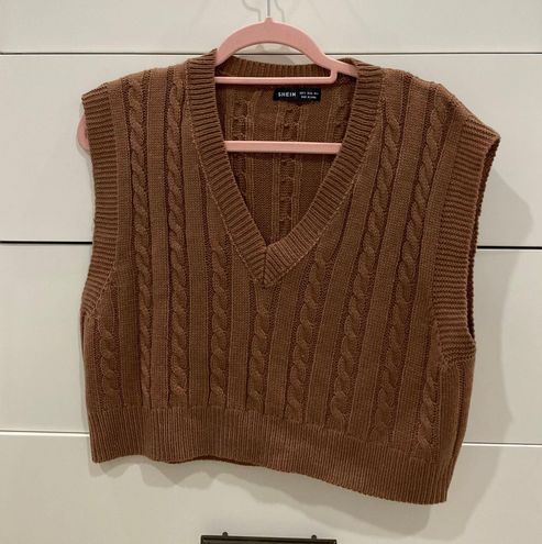 SheIn Brown Knit Vest - $15 (25% Off 