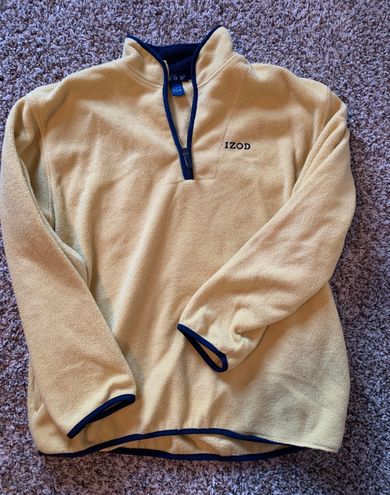 IZOD Fleece Sweatshirt Yellow Size L 