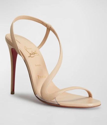 Christian Louboutin Rosalie 100 Heeled Sandals. Nude / 9