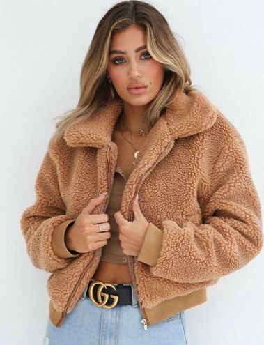 glamskies Sherpa Jacket Brown - $27 