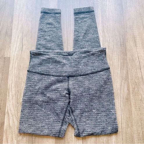 Lululemon Variegated Knit Gray Wunder Under Leggings Size 10 - $45