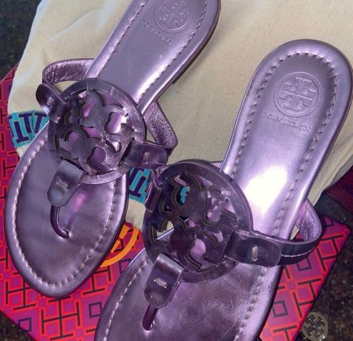 Tory Burch Purple Mirror Metallic Sandals Size 6 - $54 - From Eric