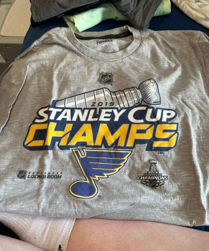 Stanley Cup Playoffs royal blue short sleeve tee. It's here for $28 in  sizes adult S-3XL.