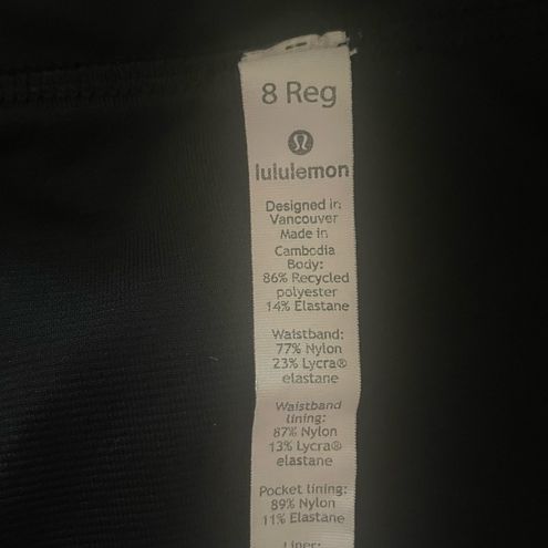 Lululemon Rip Tag Numbers Game