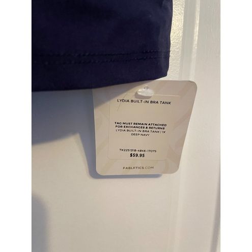 Fabletics Lydia Built-In Bra Tank Navy NEW 1X - $31 New With Tags - From  Lucy