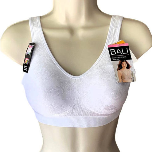 NWT ~ BALI White Comfort Flex Fit Wireless Seamless Bra #3488 ~ Women's  SMALL - $18 - From Susan