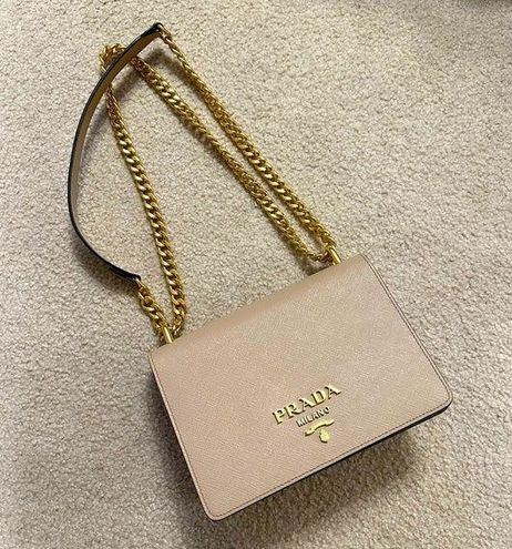 Prada Saffiano Flap Chain Cross Body Bag Purse - $1143 - From