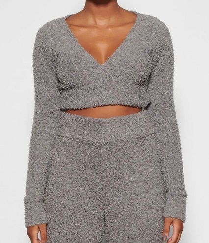 SKIMS Cozy Knit Wrap Top Size L - $30 (55% Off Retail) - From Emily
