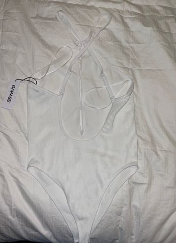 Seamless Key Hole Bodysuit White