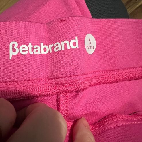 BetaBrand Straight-Leg 7-Pocket Dress Pant Yoga Pants Pink Small Petite