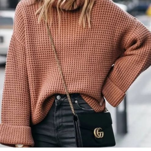 JANUARY 19, 2016 OVERSIZED CABLE KNIT… - SWEATER: Free People (on