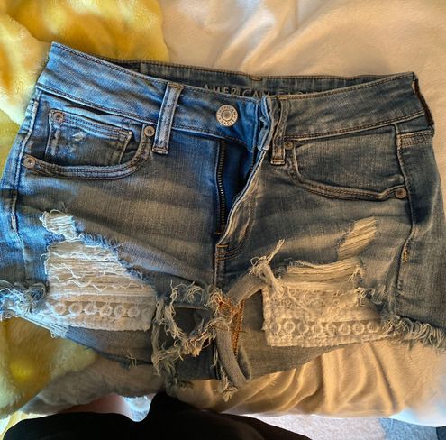 American Eagle Outfitters, Shorts, American Eagle Distressed Light Wash Jean  Shorts